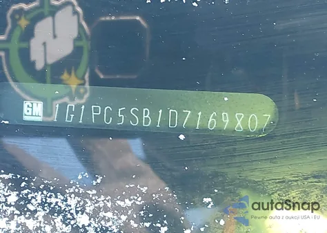 2013 Chevrolet Cruze 1Lt Auto z USA, uszkodzony, nr VIN 1G1PC5SB1D7169807